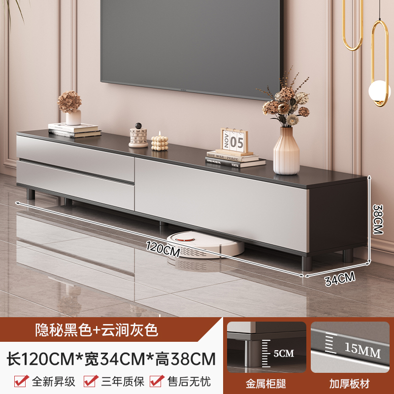 Gabinete de televisión sala de estar hogar moderno y simple tipo de casa pequeña aterrizaje 2025 nuevo almacenamiento de almacenamiento en un gabinete de televisión