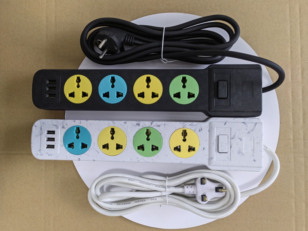 Regleta de Enchufes con Interruptor para Comercio Transfronterizo, Venta al por Mayor, Extensión de Enchufe Multi-toma, USB Inteligente, Aplicable en Múltiples Países