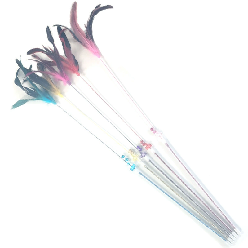 Набор игрушек для забавных кошачьих палочек с перьями колокольчик телескопический длинный стержень для кошек для кошек