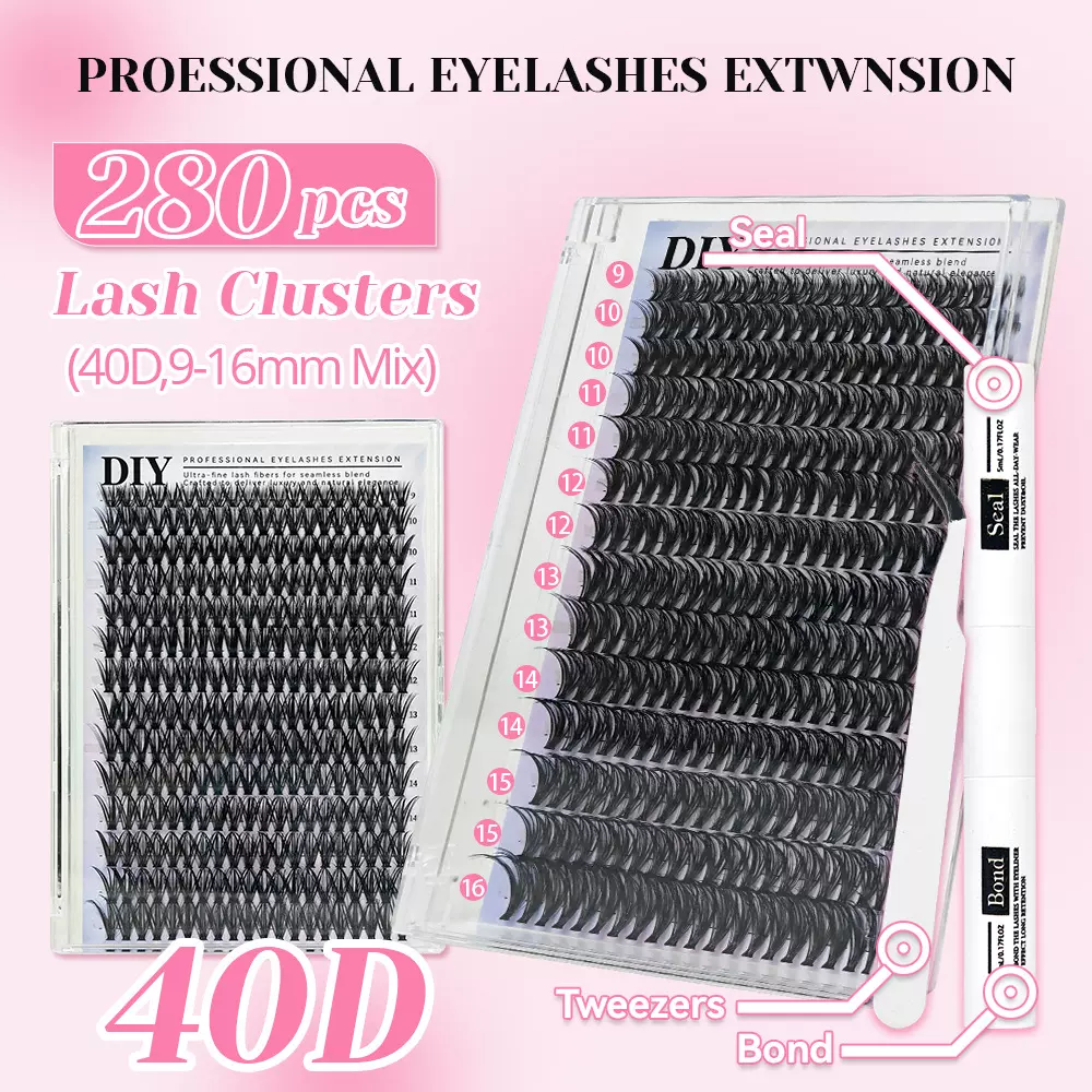 亚马逊欧美30D40D假睫毛卷翘跨境热卖DIY混装自嫁接浓密工厂跨境