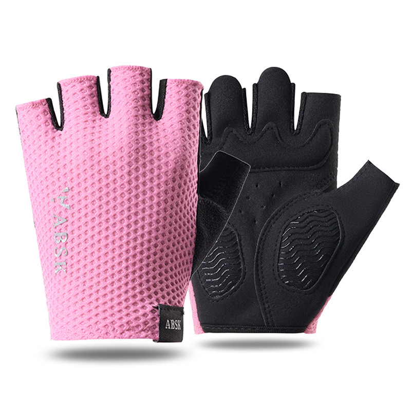 Guantes de Ciclismo de Medio Dedo de Malla Transpirable Antideslizante para Deportes