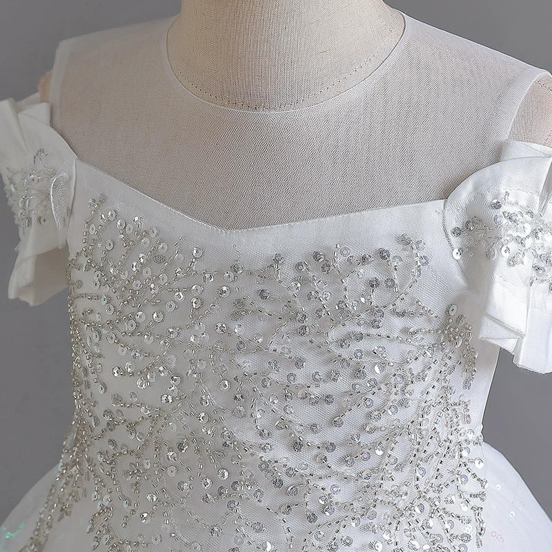 Small princess costume, flower girl dress, children's piano performance costume, evening dress, tulle, western style