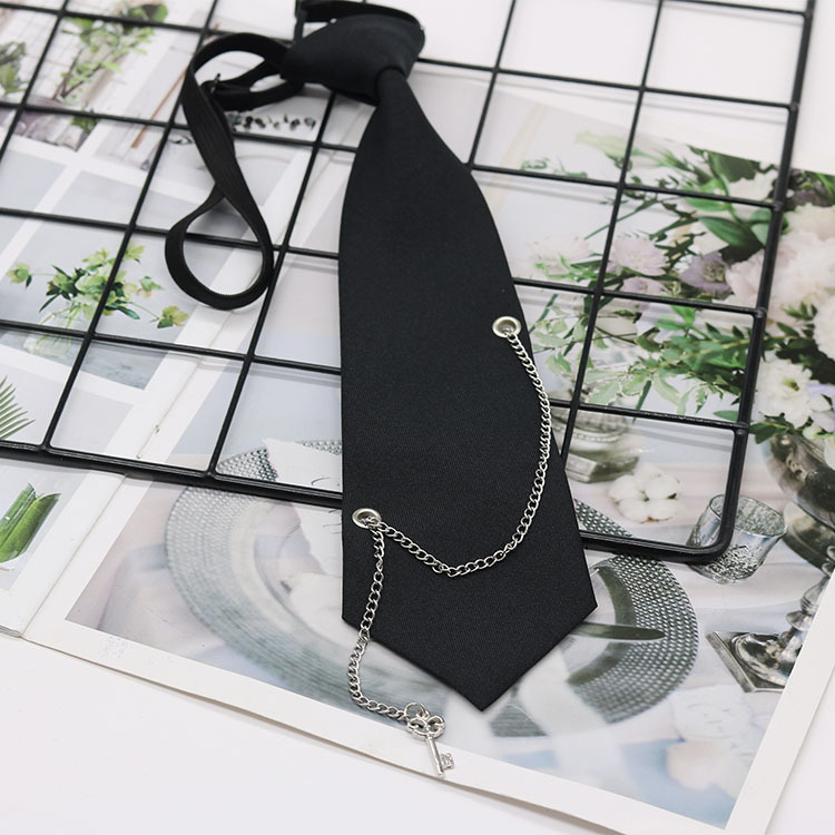 Fu Shuai original amor mariposa cadena libre negro tie ins femenino con estilo de la Universidad JK camisa uniforme moda