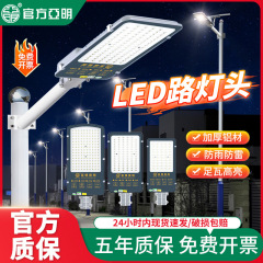 亜明照明LED路灯頭屋外防水220v超亮区新農村電柱ピックアーム道路灯