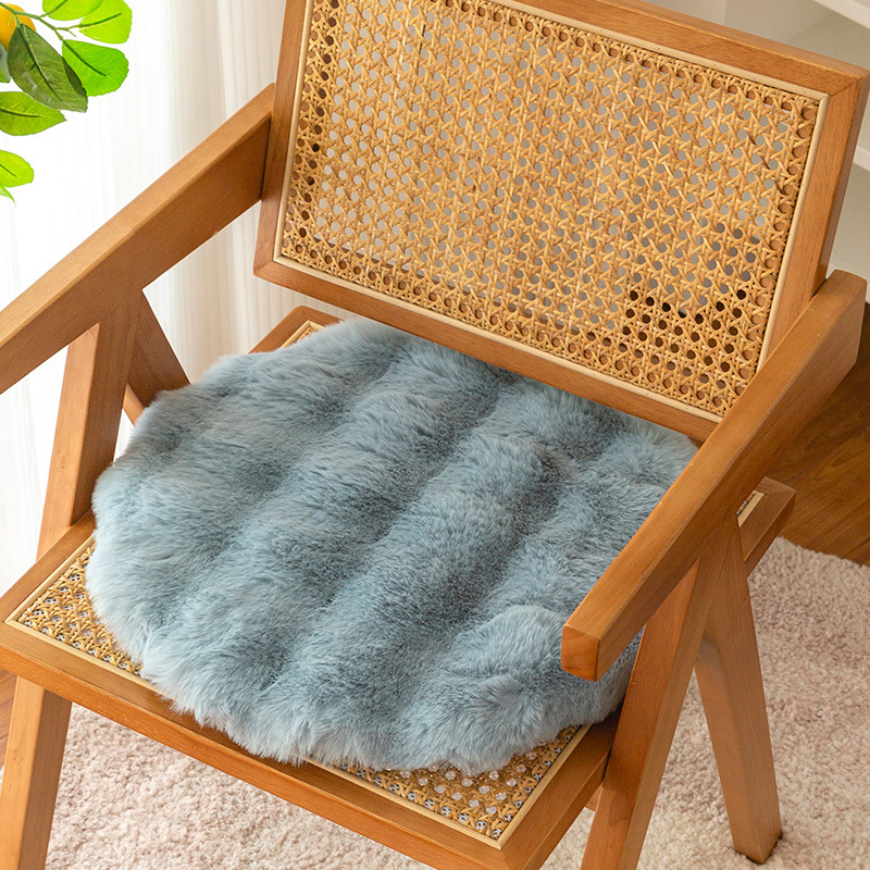 Rabbit velvet cushion-Sky Blue