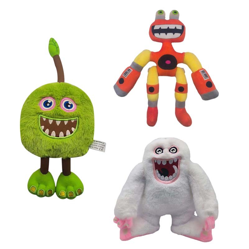 Liquidación transfronteriza juguete de peluche MySingingMonsters Monster Concert muñeca pequeña verde Pequeño Blanco