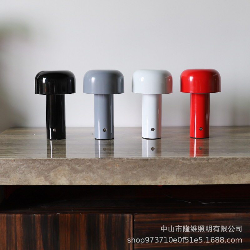 批发充电床头灯台灯北欧风创意蘑菇装饰台灯卧室氛围清吧酒吧桌灯|undefined
