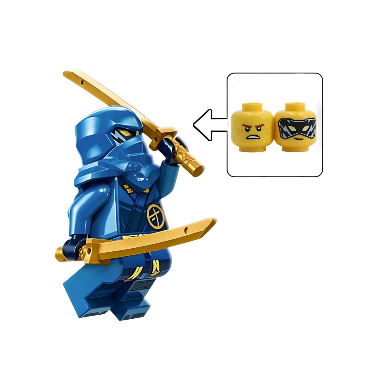 Собранная минифигурка ниндзя, совместимая с Lego, различные оружия, 8×4×3 см