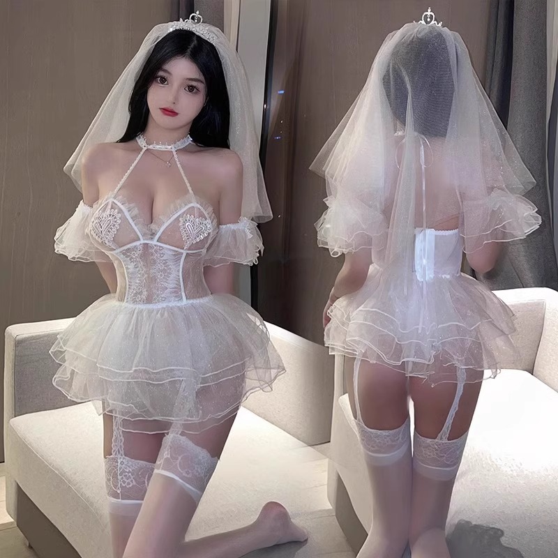 Sexy Underwear Bride Wedding Dress Dating Dress Uniform Temptation Bed Tease Men Passion Sexy Free Wholesale