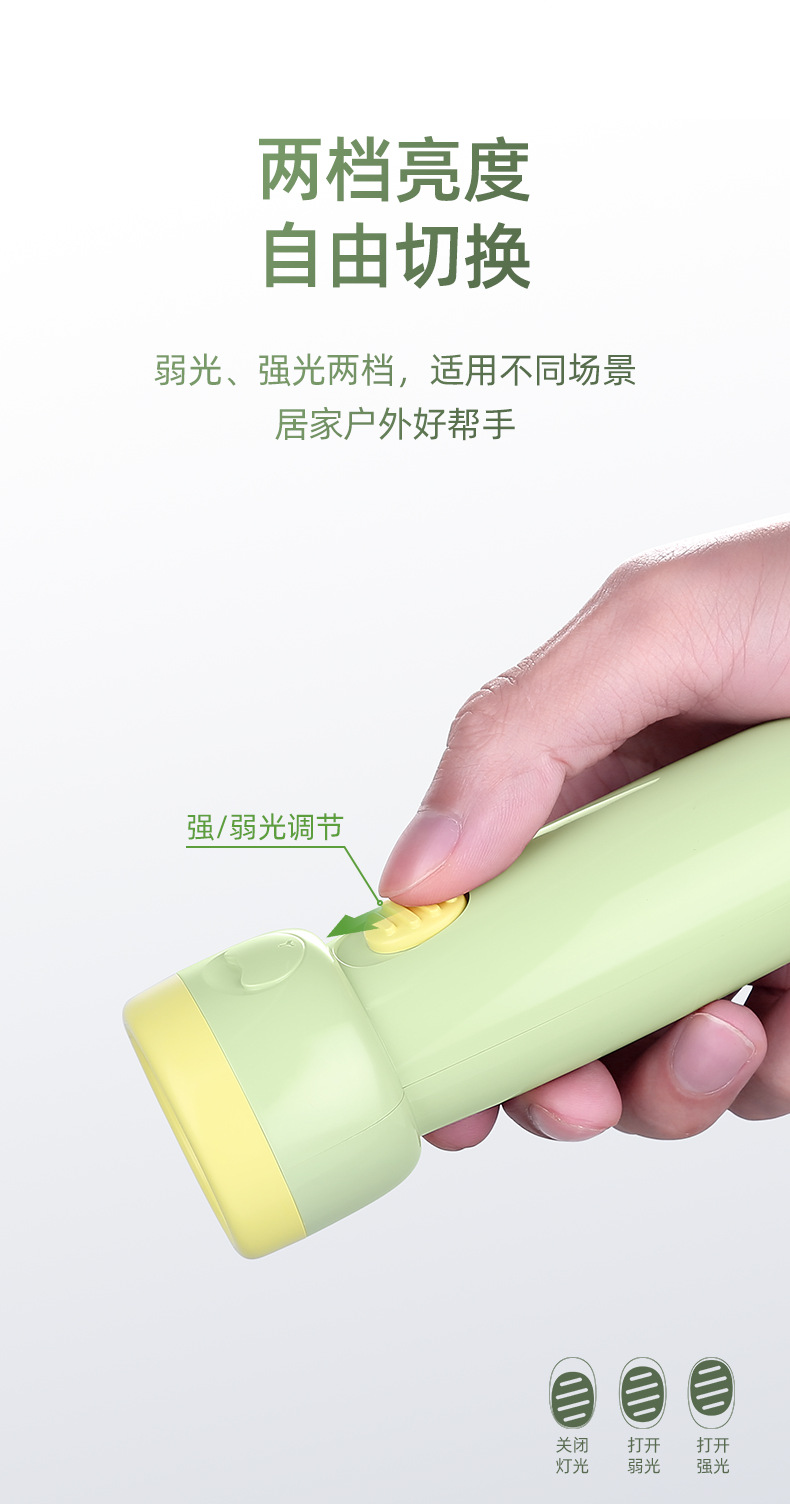 Kangming Outdoor Small Flashlight for Emergency Lighting, Lightweight and Compact, Portable, Macaron Color Outdoor Lighting