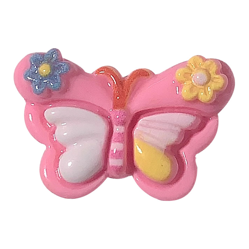 Macarón mariposa de color DIY accesorios de resina pegamento de crema de cáscara de teléfono móvil agujero agujero zapatos accesorios para el pelo abrazaderas de pelo material hecho a mano