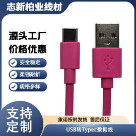 工厂直供USB转type-c纯铜线芯 耳机小家电充电线数据线可定制PVC