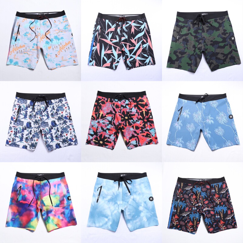 High-End Fit Beach Pants Men's Printed Elastic Quick-Drying Foreign Trade Supply Cross-Border Seaside Surfing Shorts Wholesale