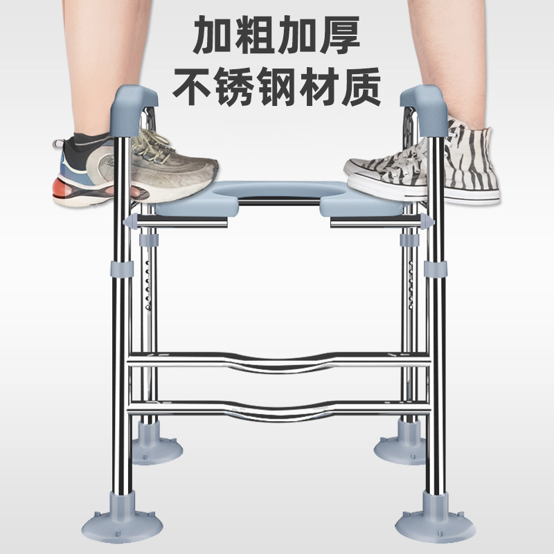 ソースファクトリー高齢者用ステンレス製トイレ昇降装置、妊婦用トイレスツール、しゃがみ改昇降トイレ椅子|undefined