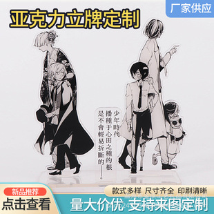 Acrylic brand making creative star peripheral humanoid cartoon double-sided cartoon brand transparent desktop ornaments