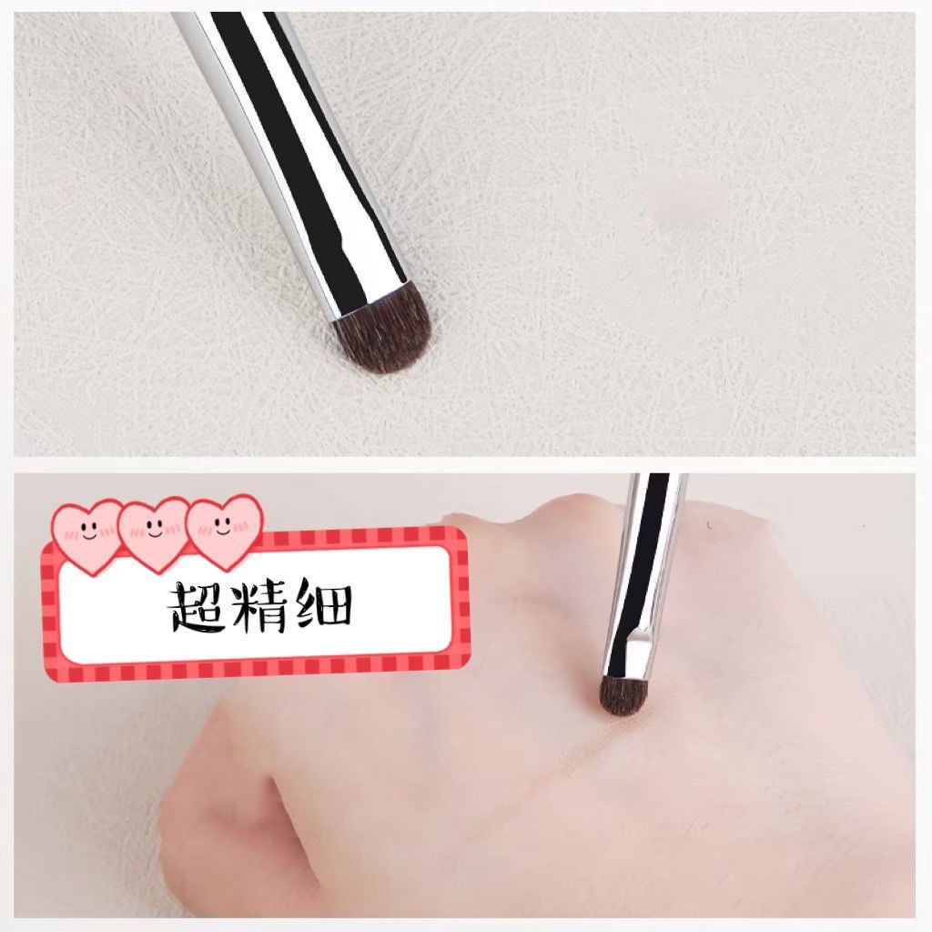 Nuevos 4 pinceles delineador de ojos de imitación de pelo de caballo, pinceles para detalles de sombra de ojos, pinceles de maquillaje de ojos, corrector de manchas finas, juego de pinceles portátil