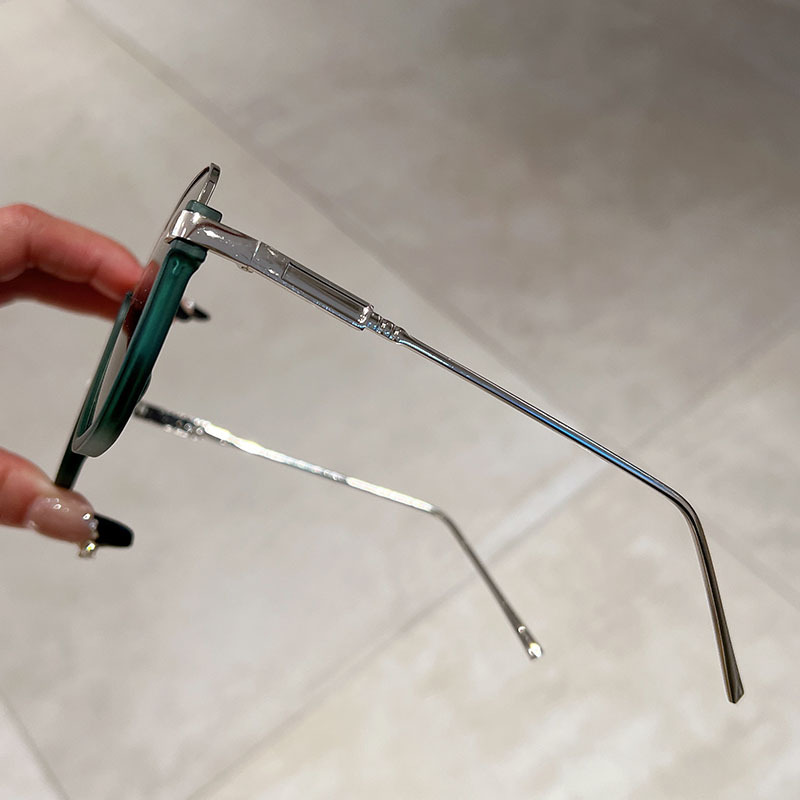 Nuovi occhiali da sole alla moda con montatura antiriflesso e mezza montatura per la fotografia di strada, occhiali da sole semplici e giovani_voghion.com