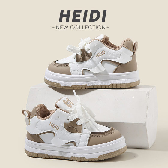 Children's sneaker 2024 Spring and Autumn Boys' Casual Board Shoes New High-top Girls White Shoes Soft Bottom Baby Shoes