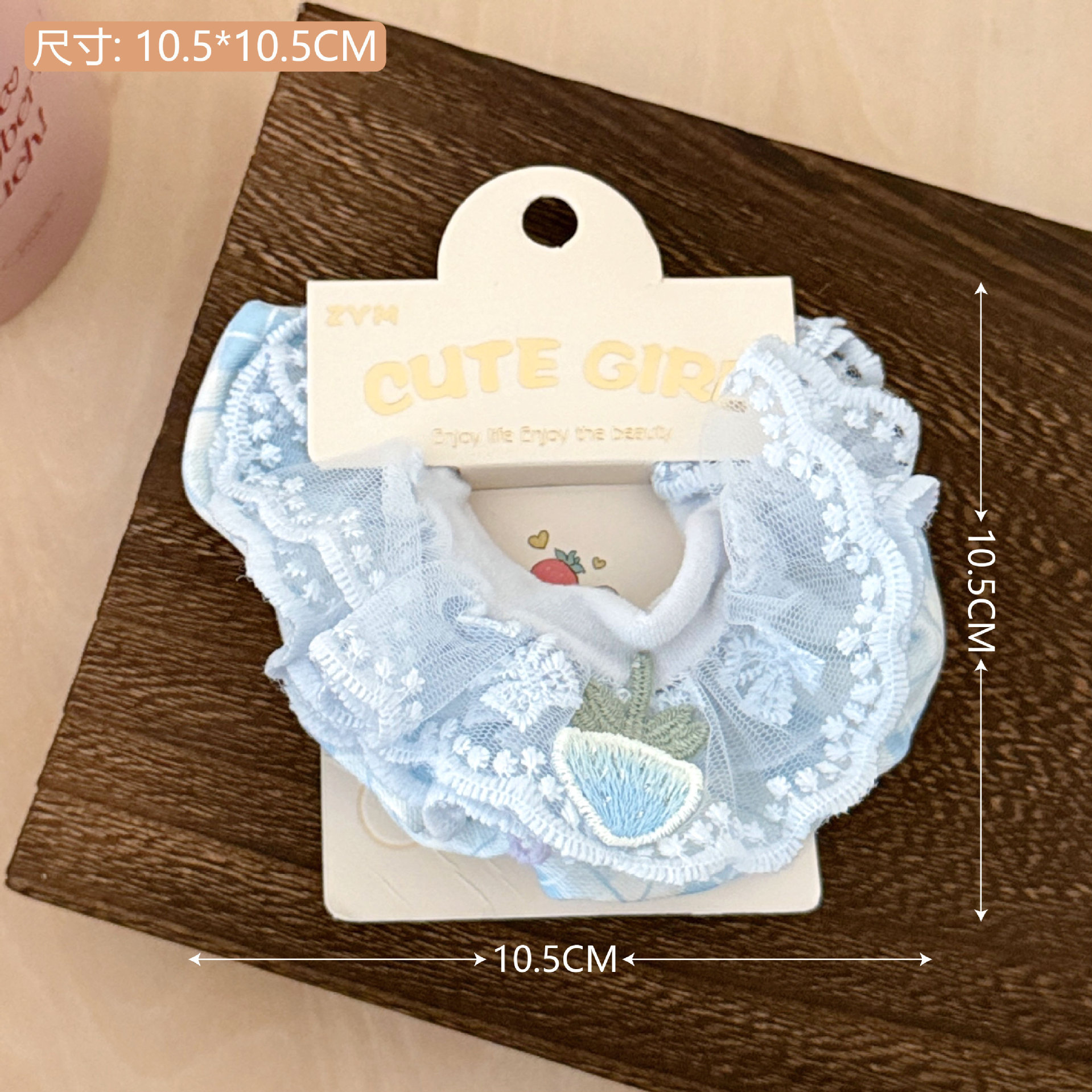 Estilo coreano de alta apariencia de encaje de intestino grueso banda de pelo accesorios para el cabello cuerda de pelo de corazón de niña de todo fósforo pequeño Qing nuevo tocado de cola de caballo de gran altura al por mayor