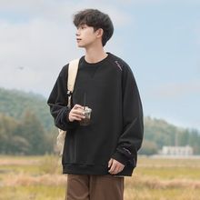 三点水重磅卫衣美式高街设计感圆领打底衫内搭上衣秋季2025新款