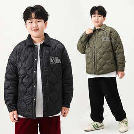 胖童轻薄棉衣加肥加大外穿可内搭校服神器胖男孩冬装大码内胆上衣
