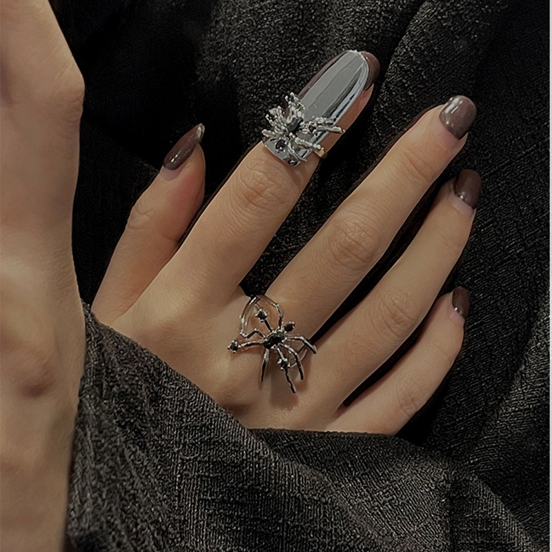 999 Sterling Silver Nail Spider Niche Design High-end Sense Ins Cold Wind Dark Tide Cool Women's Ring Index Finger 999 Sterling Silver Nail Spider Niche Design High-end Sense Ins Cold Wind Dark Tide Cool Women's Ring Index Finger