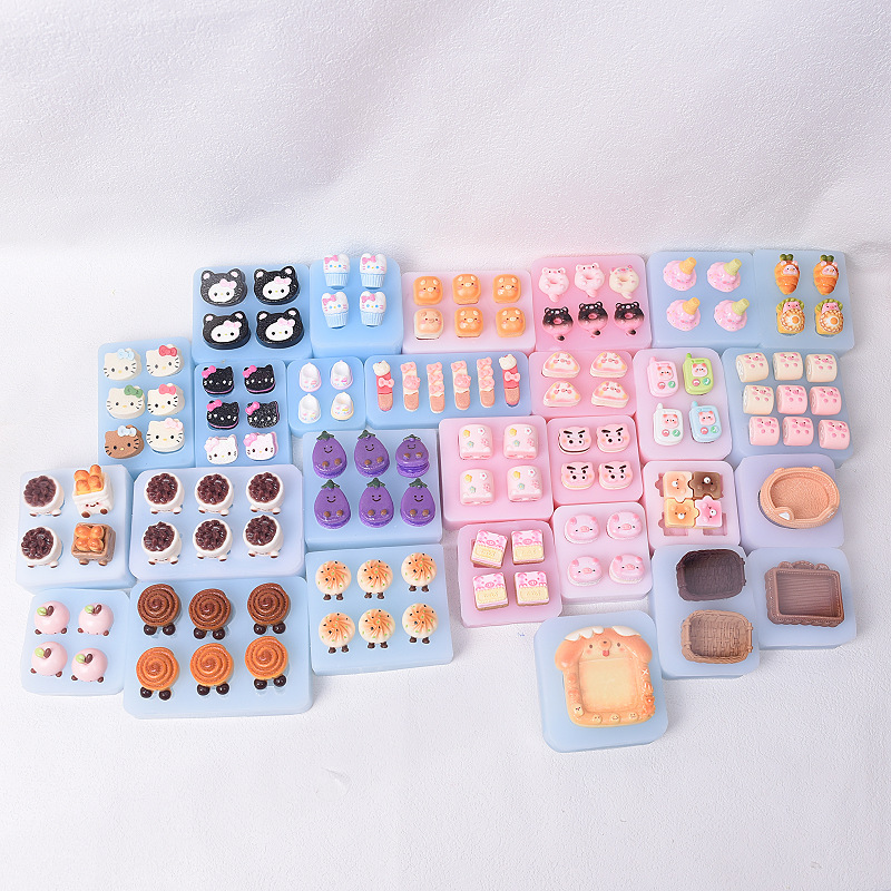 ミニ鼻ガスおもちゃシリーズシリコーン型 diy クリーム接着剤携帯電話ケースヘアピンアクセサリーモールドベーキングモールド|undefined