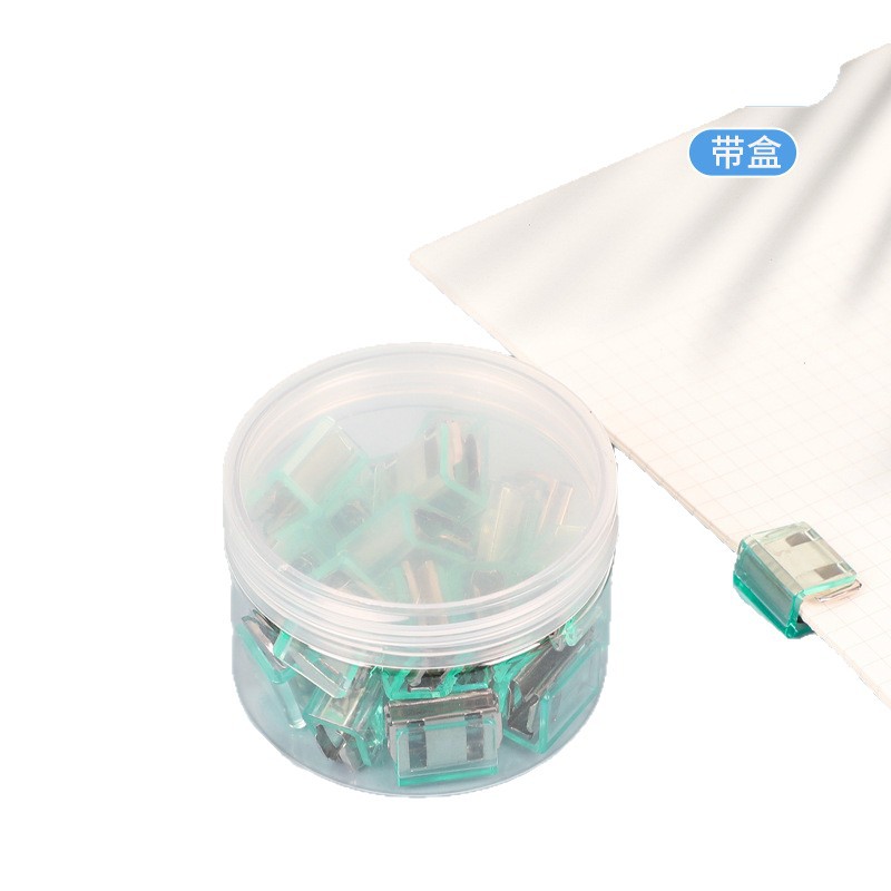 Clip empujador transparente carpeta de papel de examen almacenamiento de archivo de prueba de archivo de archivo fijación de archivos de papelería clips bind