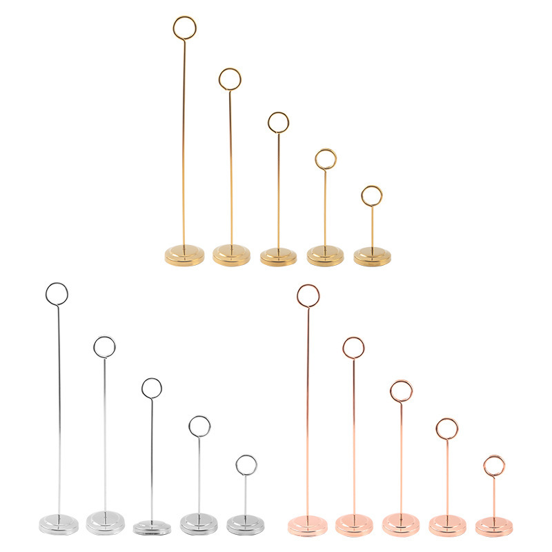 Clip de carta de restaurante de acero inoxidable Tarjeta de menú de marca vertical Soporte de tarjeta de mesa Plato de exhibición de platos Precio de la carta de mesa Soporte de asiento