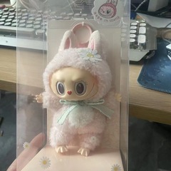 泡泡玛特POP MARTlabubu心动马卡龙搪胶拉布布甜心毛绒盲盒挂件