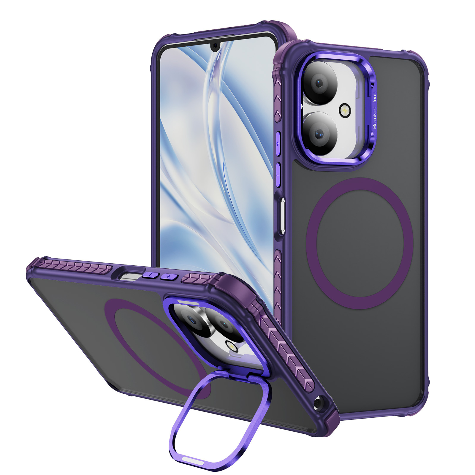 Aplicable Redmi 13C Rainbow No. 1 Funda para teléfono móvil con anillo magnético con sensor de piel Redmi 13 Funda protectora para soporte de lente de carga inalámbrica