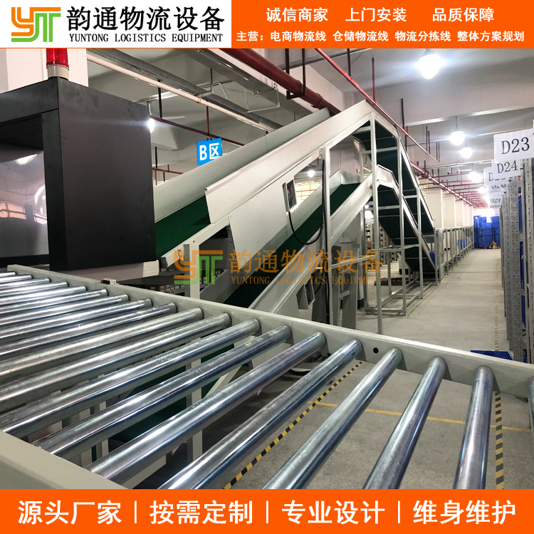 直播电商仓储整体规划设计 工厂仓储包装打包物流线  自动分拣线
