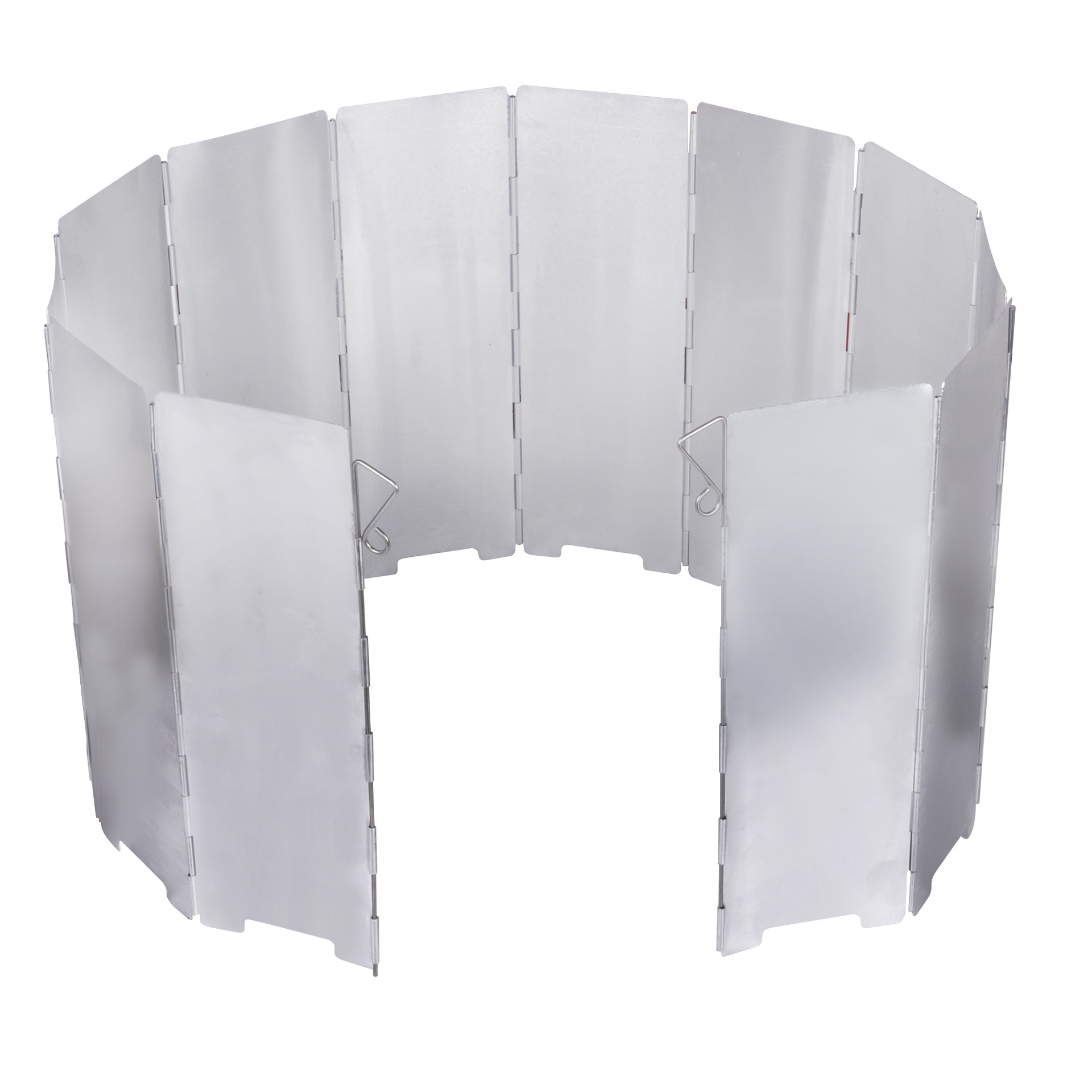Acampar al aire libre estufa deflector de viento portátil plegable aleación de aluminio deflector de viento estufa cabeza poli placa caliente 12 unidades