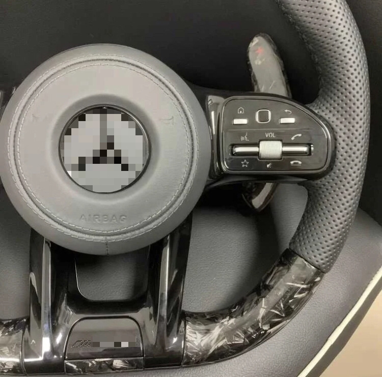 Suitable for Mercedes-Benz carbon fiber 809 steering wheel modification with AMG forged pattern, can be upgraded for all Mercedes-Benz models, installation included