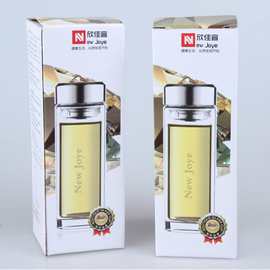 耐热双层玻璃杯 无毒环保促销礼品杯子logo 一件代发耐高温办公