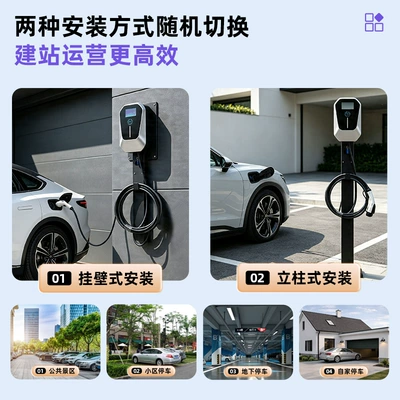 Residential Areas with 7-Port Charging Gun | Elektrikli avtomobil şarj stansiyaları