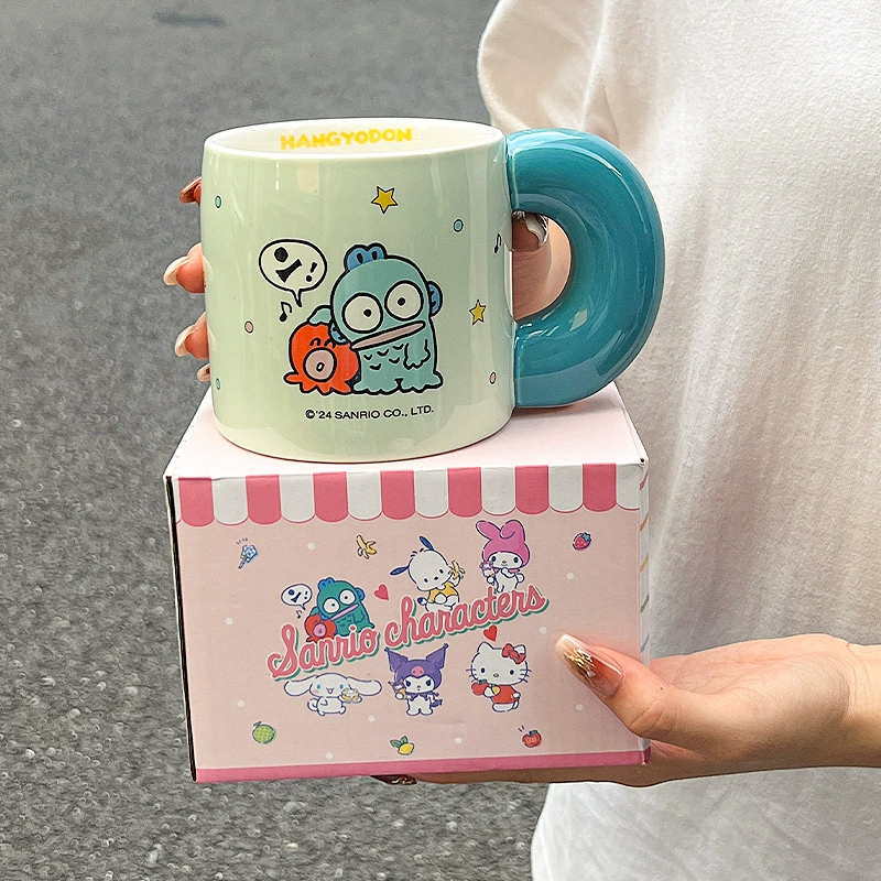 Керамическая кружка (Sanrio) 570 мл, милый дизайн — Hello Kitty и друзья
