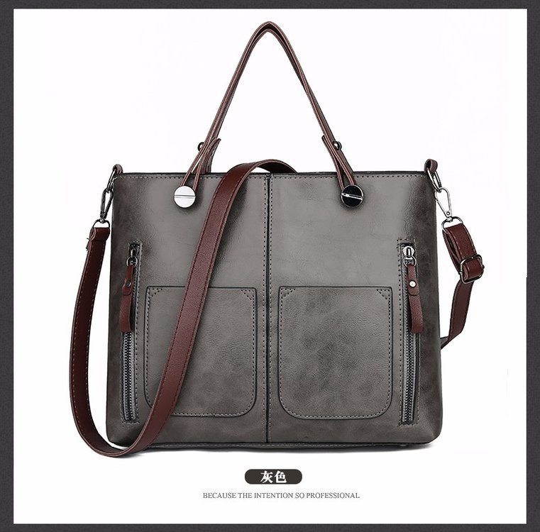 New retro European and American trend women's handbags, single-shoulder bags, crossbody bags, oil-leather cross-border one-piece shipping worldwide undefined