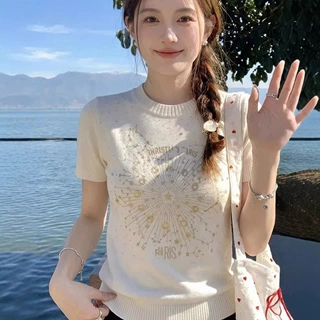 早春新款奶呼呼的针织毛衣奶呼呼上衣小香风