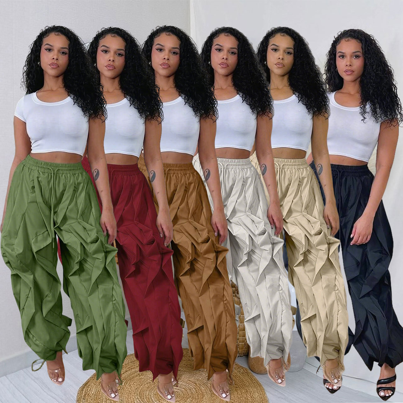 Women's Clothing Elegant Commuter Workwear Style Lace Bloomers Leggings Stitching Design Women's Bottoms For Formal & Casual_ecoleips.com