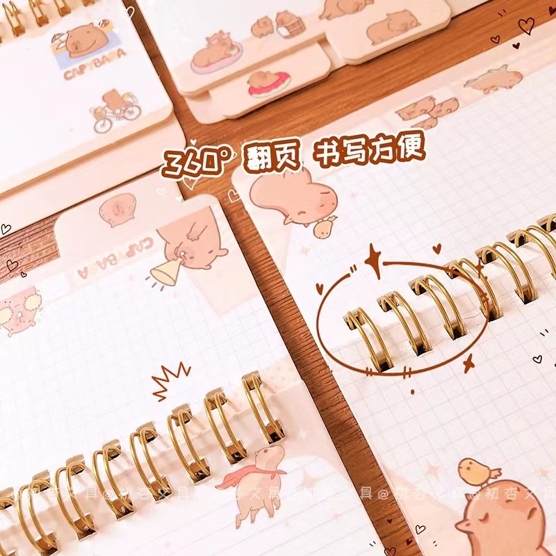 11928 Libro de clasificación de estilo de piano de Kapibala Libro de anillo de sentido avanzado de estilo ins Libro de clasificación lindo