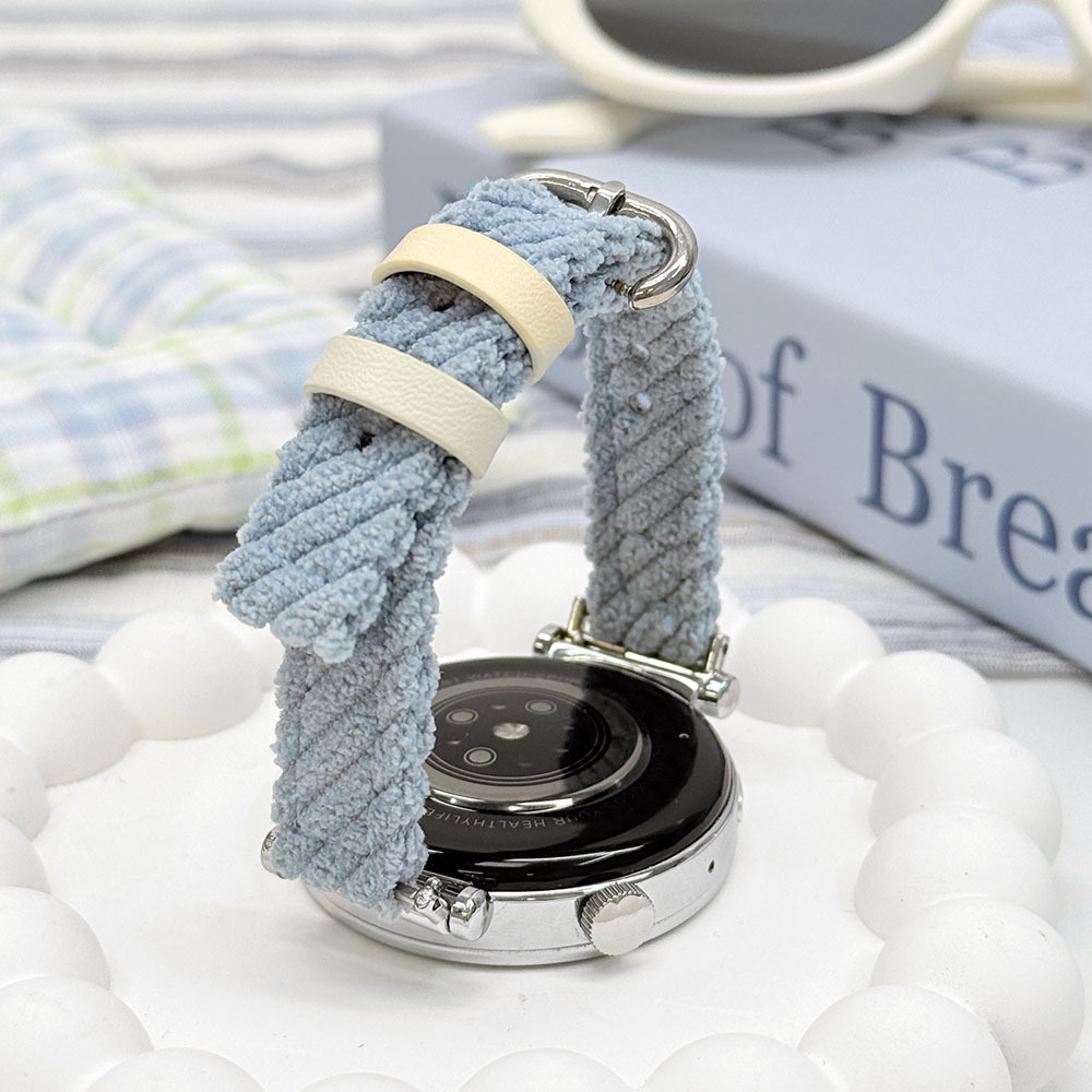 Suitable for Huawei Gt6/5 Autumn and Winter Watch Strap Watch4Gt5Pro Corduroy Niche Versatile Women's Wristband Watch Strap