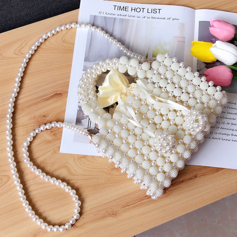 베이 베리 볼 비즈 쌀 화이트 모조 진주 비즈 홀드 볼 볼 수제 DIY 구슬 진주 가방 소재 무게 진