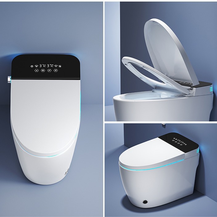 inodoro inteligente de baños de Chaozhou ligero inteligente integral sifon totalmente automático tipo de calentamiento instantáneo con tanque de agua sin restricción de presión de agua