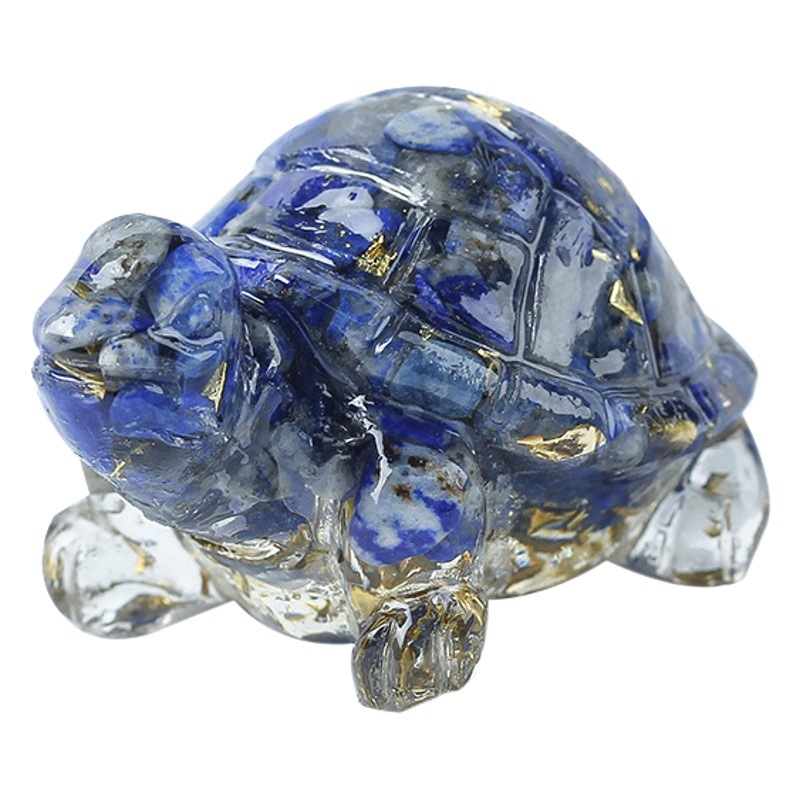 Cristal natural Animal Cristal blanco Cute Little Turtle Decoración creativa Adornos de escritorio Artesanías Decoración de coche