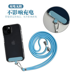 通用夾片手機掛繩掛脖女高端斜挎結實耐用手機殼鏈條貼片防丟跨境