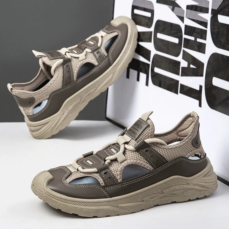 Летняя новая сетчатая пещера пляжная обувь для мужчин повседневная полая дышащая повседневная спортивная обувь на открытом воздухе прохладная обувь