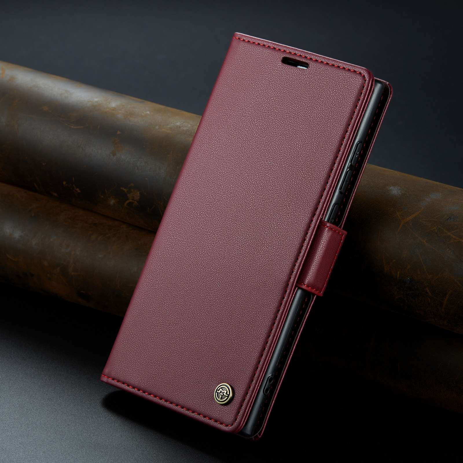 Capa de couro flip com rfid para samsung galaxy s23 ultra a54 a14_voghion.com