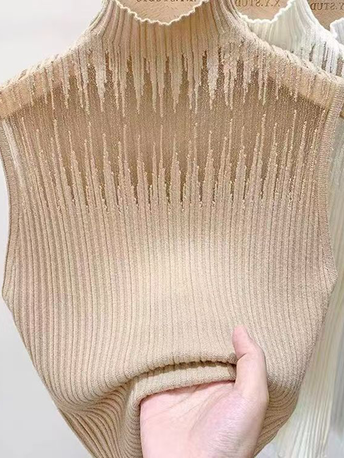 Women's Sleeveless Knit Top Lightweight Elegant Casual Summer Tees Polyester Fashion Direct_ecoleips.com