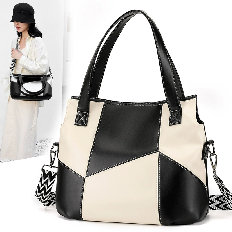 Capacious shoulder bag, Korean style, city style